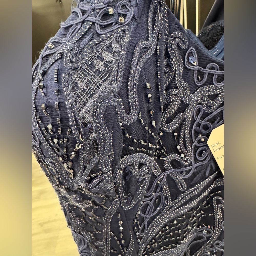 Ivonne D Navy Blue Evening Gown - Picture 4 of 7